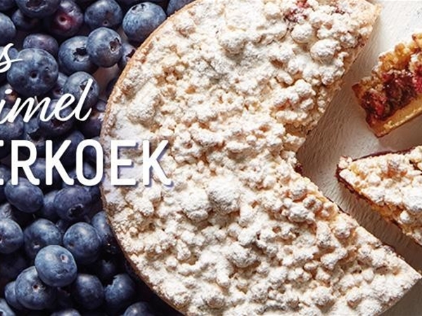 Bosbes-crumble boterkoek